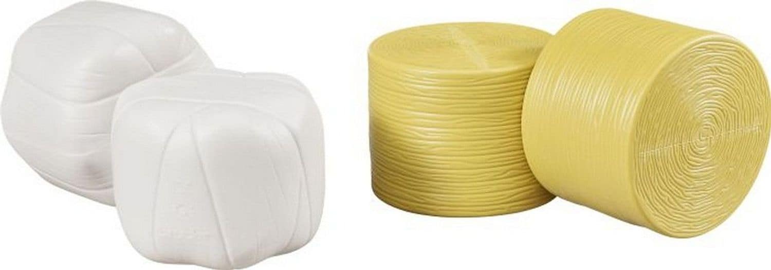 Bruder bruder 02345 Zubeh&ouml;r: 4 Rundballen (je 2 wei&szlig;/strohgelb) - Bild 1