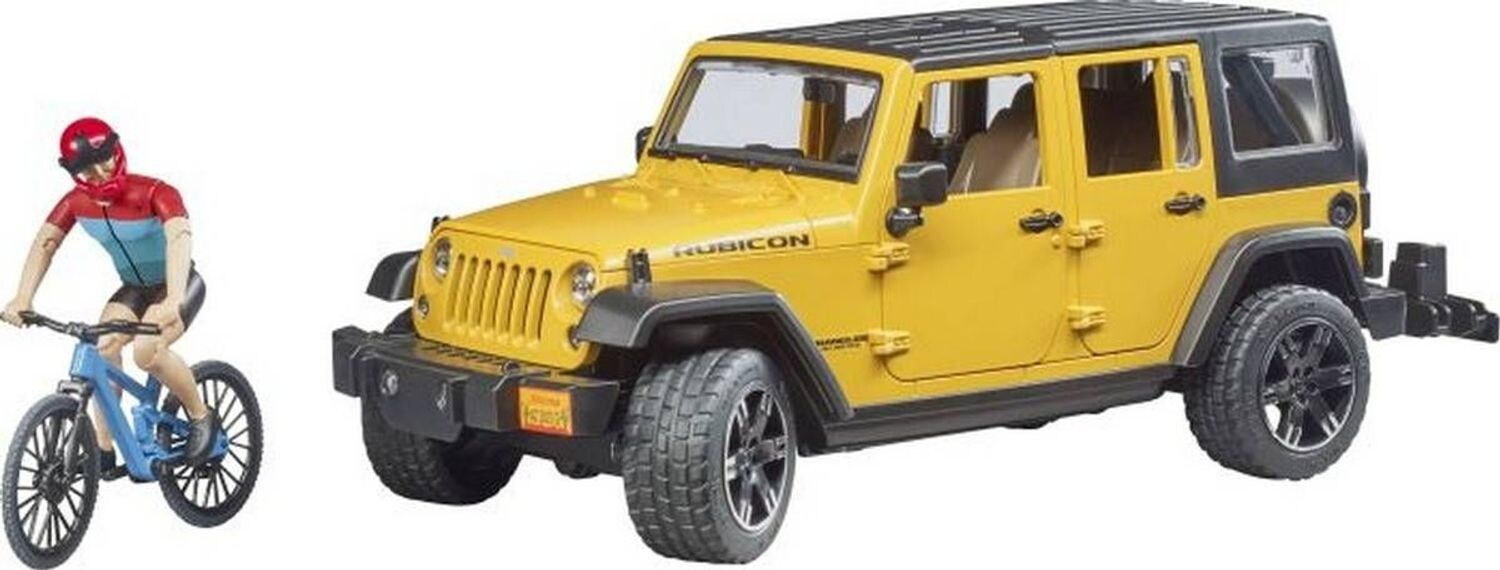 Bruder bruder 02543 JeepWrangler RubiconUnlimited, Mountainbike und Radfahrer