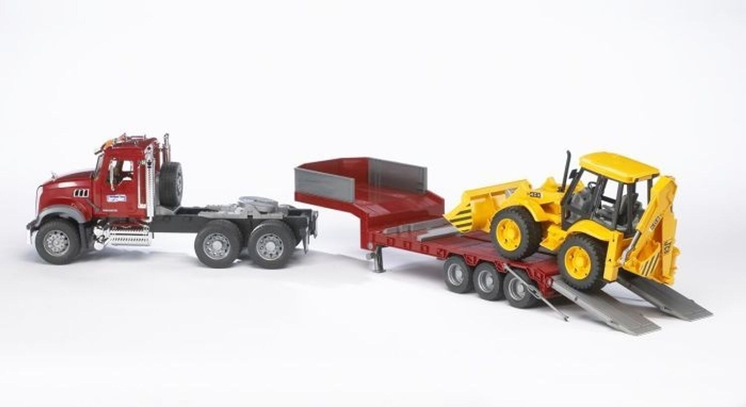 Bruder Bruder 02813 MACK Granite LKW , Tieflader und Bagger