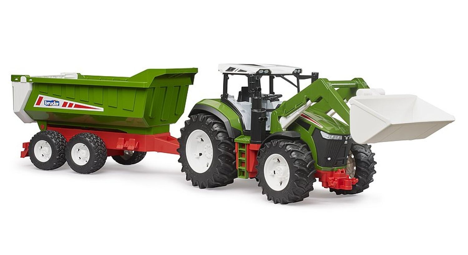Bruder Bruder 03452 ROADMAX Traktor mit Frontlader und Kippanhänger