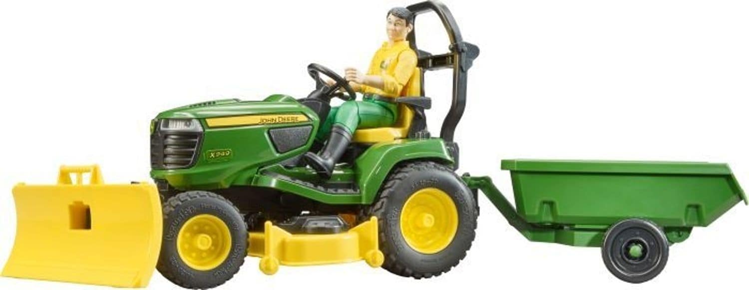 Bruder bruder 62104 bworld John Deere Aufsitzrasenm&auml;her, Anh&auml;nger + G&auml;rtner - Bild 1