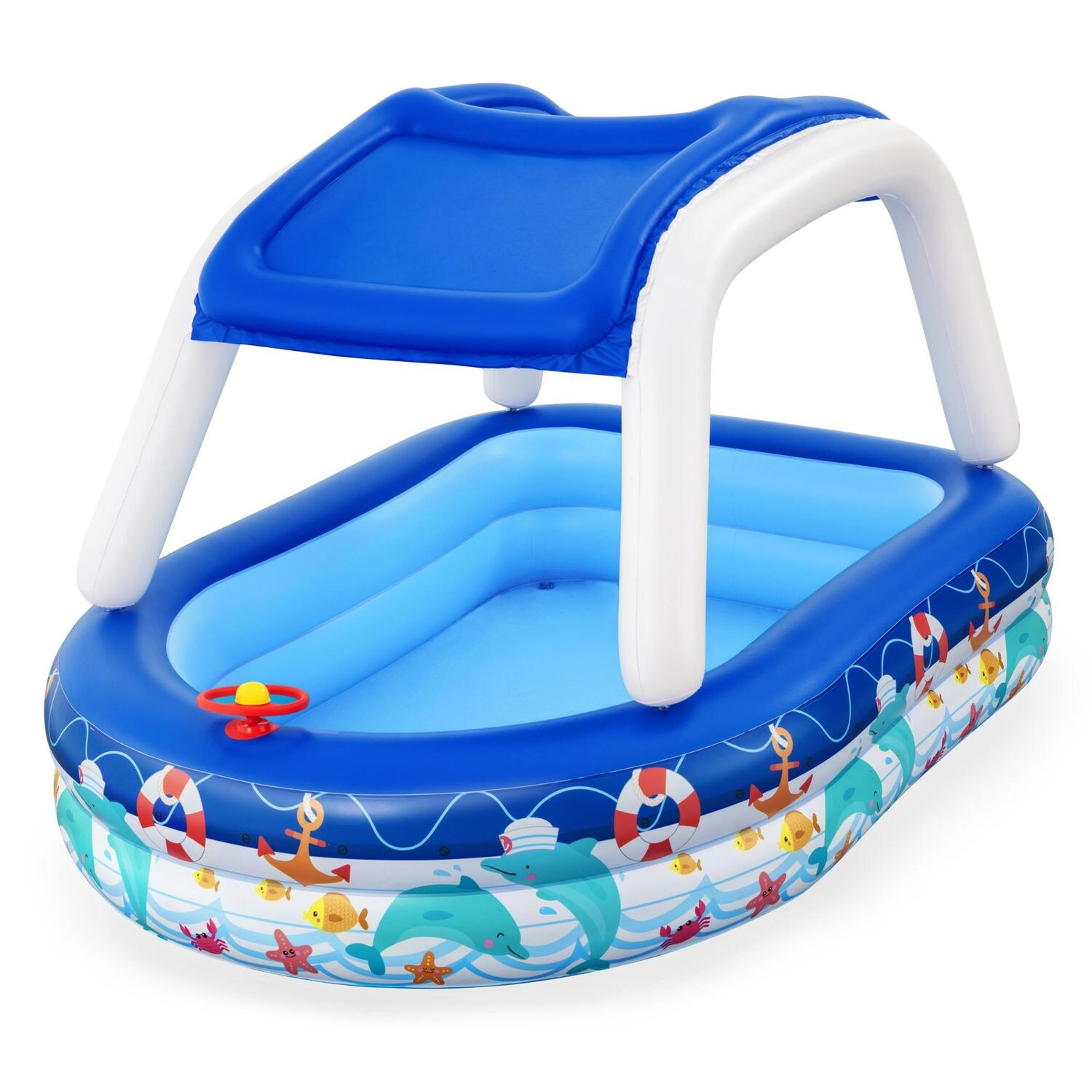 Bestway Family Pool mit Sonnenschutzdach Sea Captain™ | 06941607312643