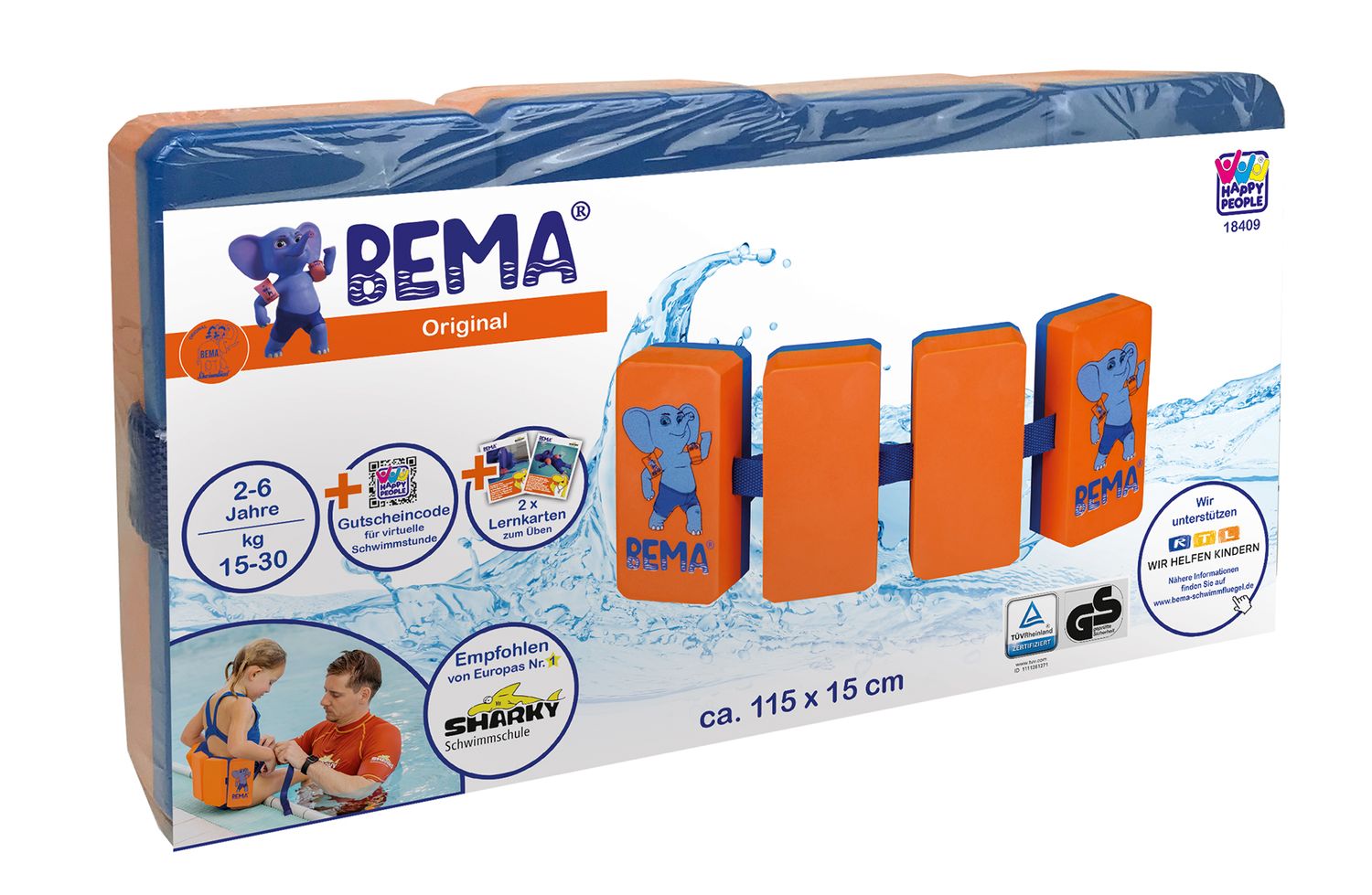 BEMA Schwimmg&uuml;rtel mit vier Auftriebsk&ouml;rpern - Bild 1