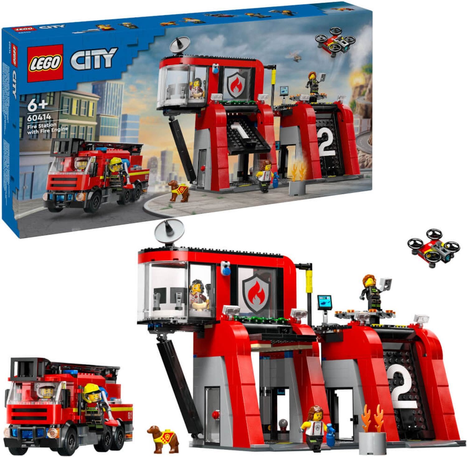 LEGO&reg; Feuerwehrstation mit Drehleiterfahrzeug - Bild 1