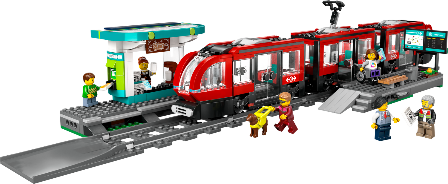 LEGO&reg; Stra&szlig;enbahn mit Haltestelle - Bild 1