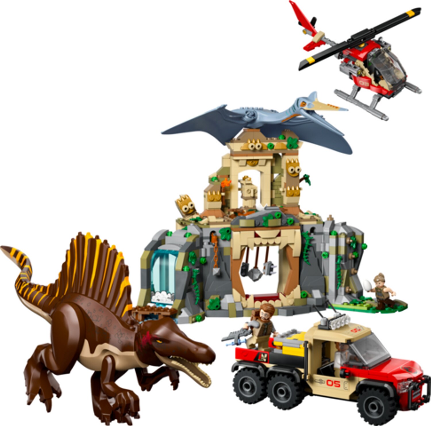 LEGO&reg; Jurassic World Spinosaurier & Quetzalcoatlus: Hubschrauber-Einsatz - Bild 1