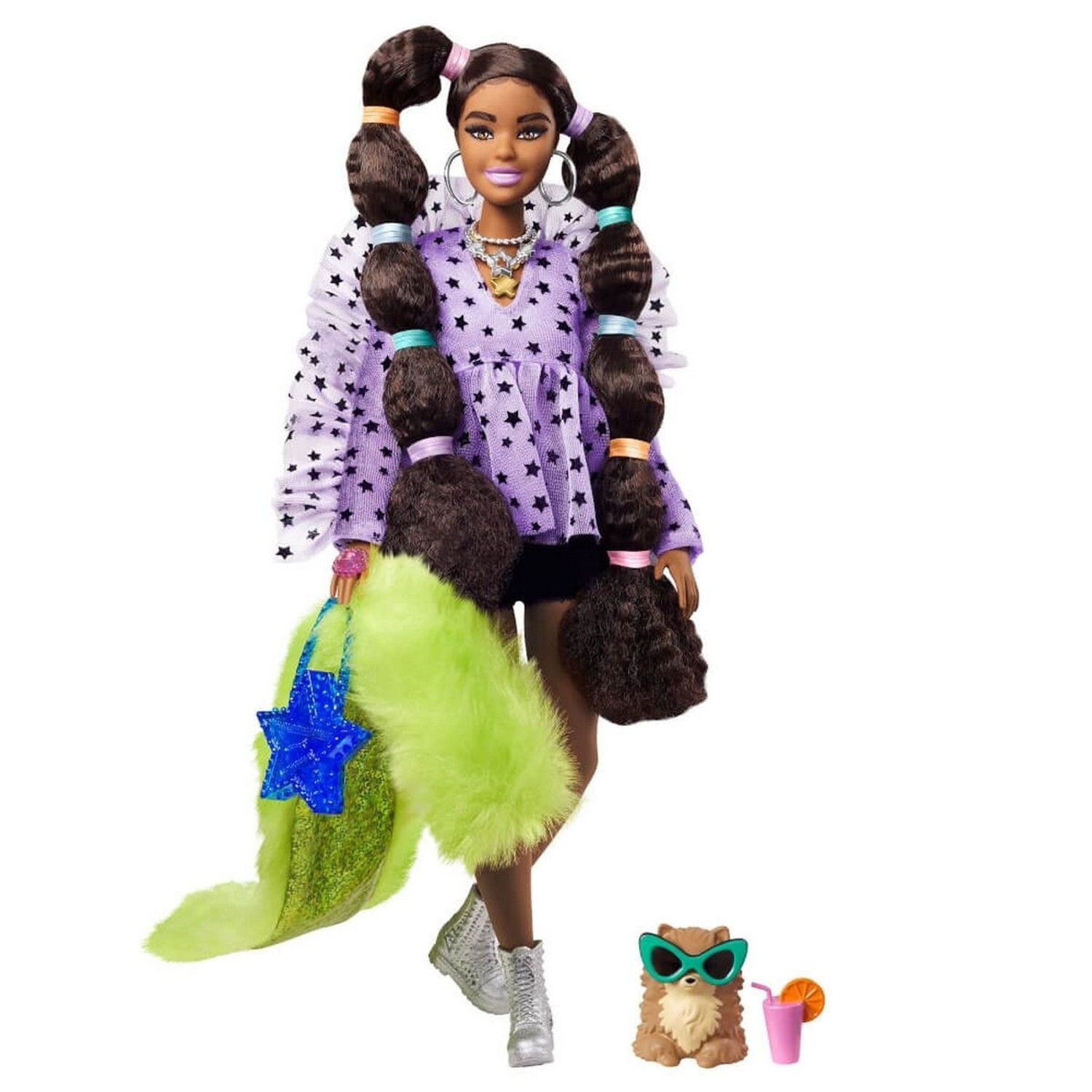 Barbie Barbie mit Zöpfen und Bobble Haargummies | 00887961954982