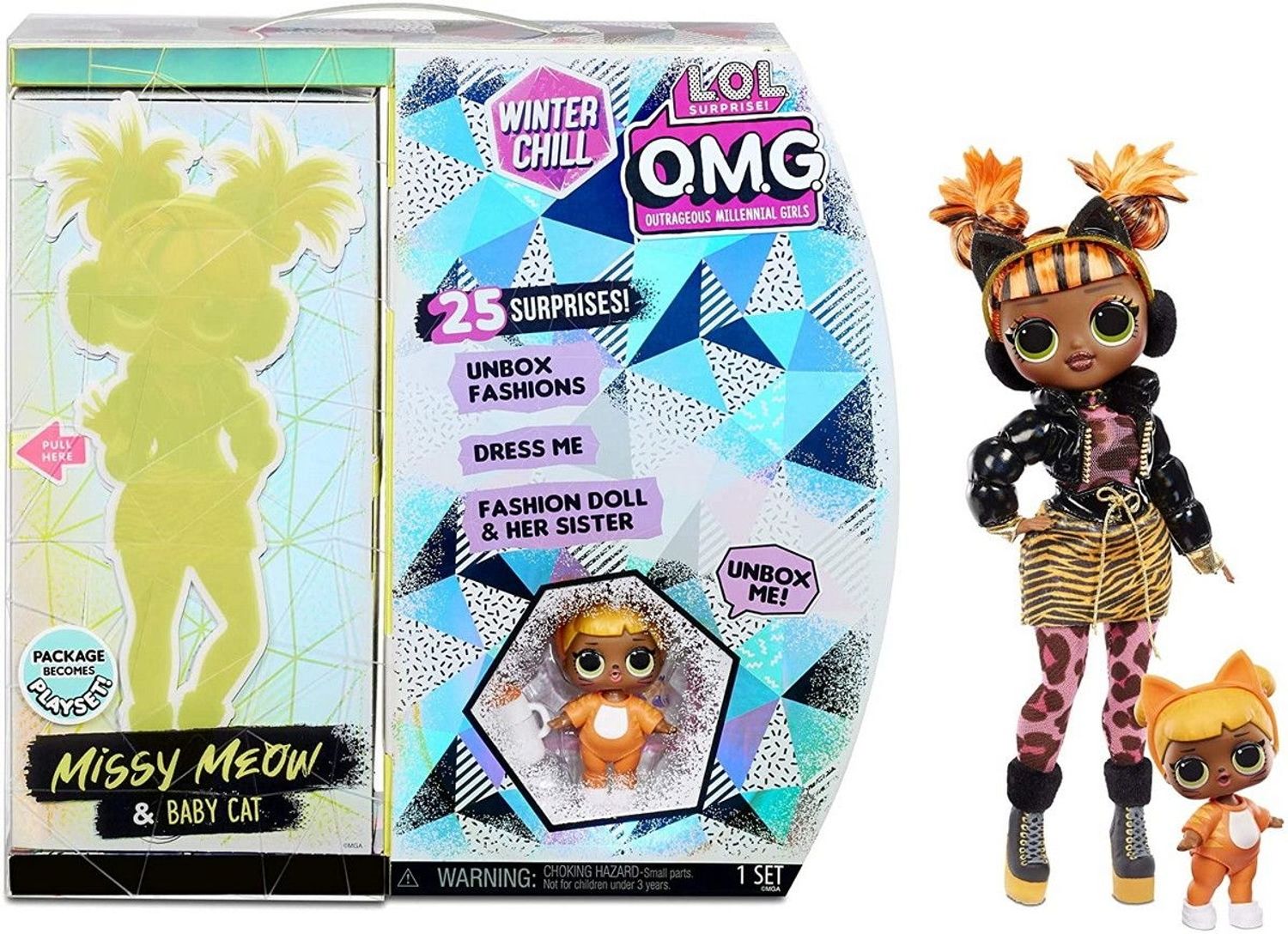 L.O.L. SURPRISE! OMG Winter Chill Missy Meow and Baby Cat - Bild 1