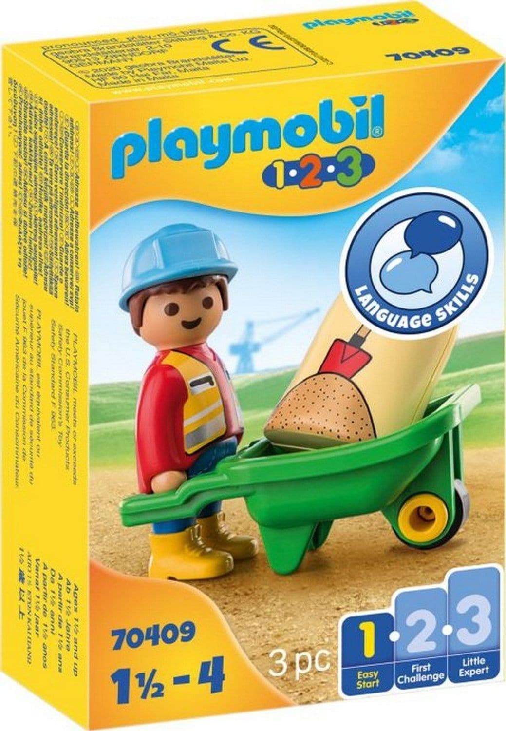Playmobil Bauarbeiter mit Schubkarre - Bild 1