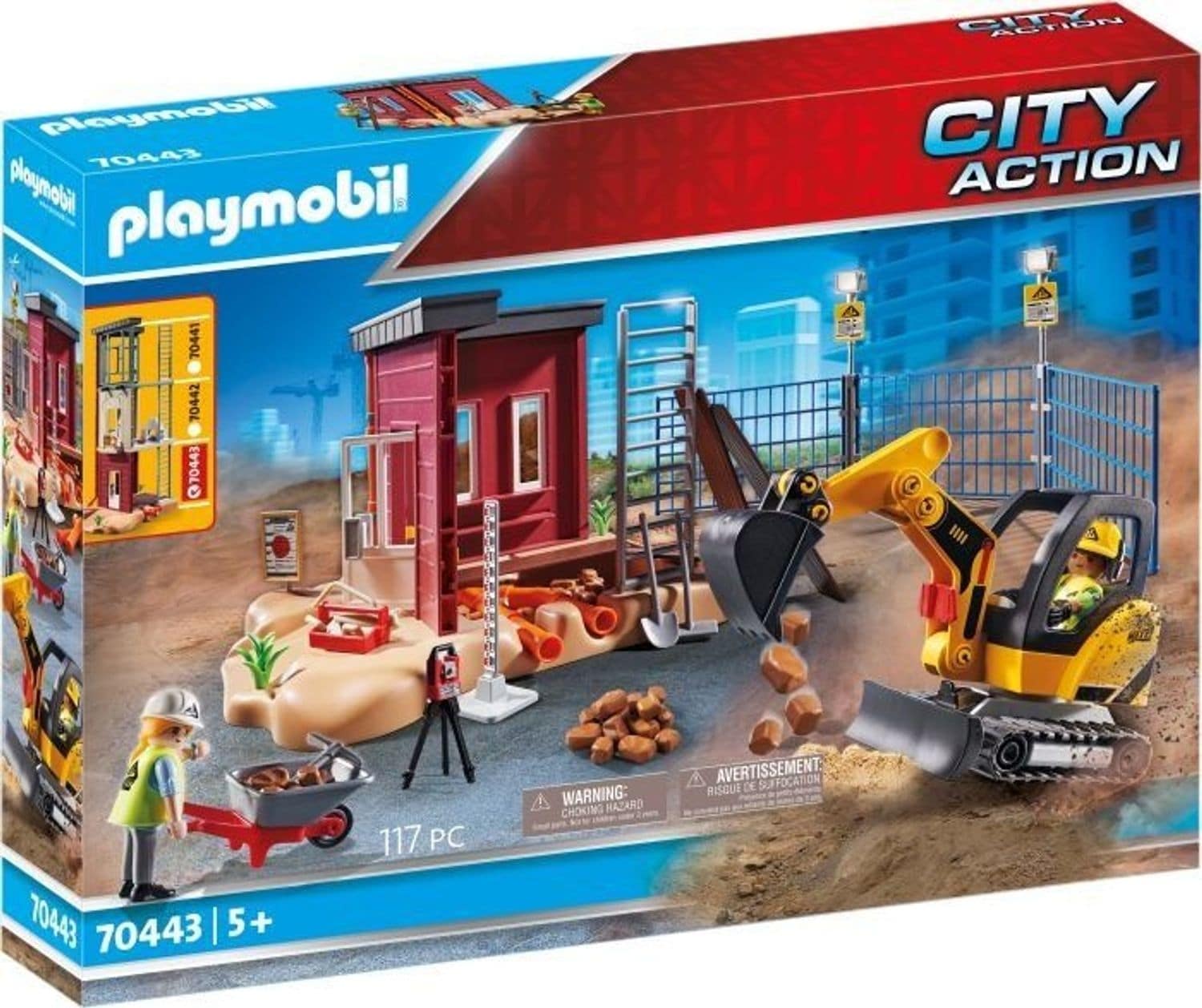 Playmobil Minibagger mit Bauteil - Bild 1