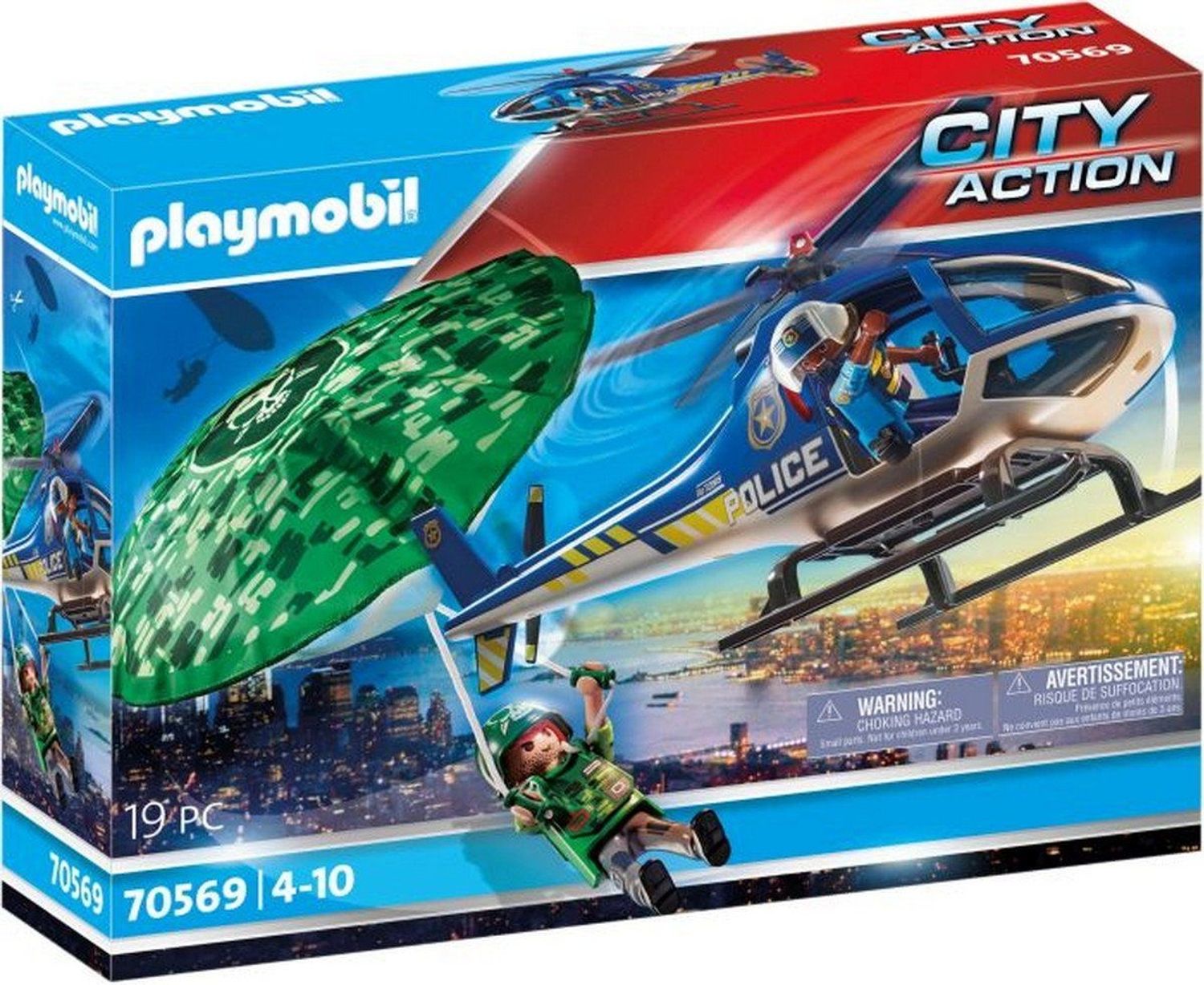 Playmobil Polizei-Hubschrauber: Fallschirmeinsatz - Bild 1