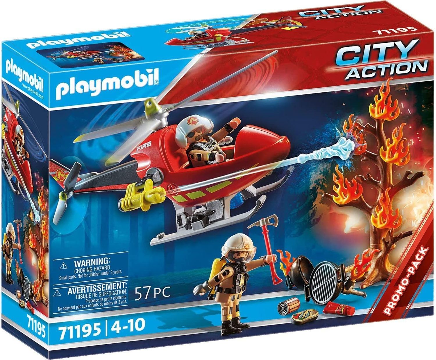 Playmobil Feuerwehr-Hubschrauber mit Wasserkanone - Bild 1