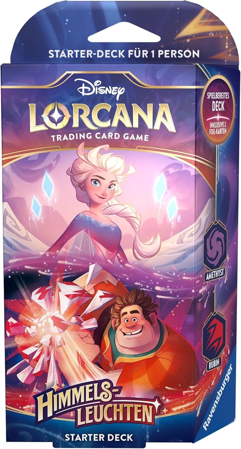Ravensburger Disney Lorcana Himmelsleuchten - Starter Deck Amethyst und Rubin - Bild 1