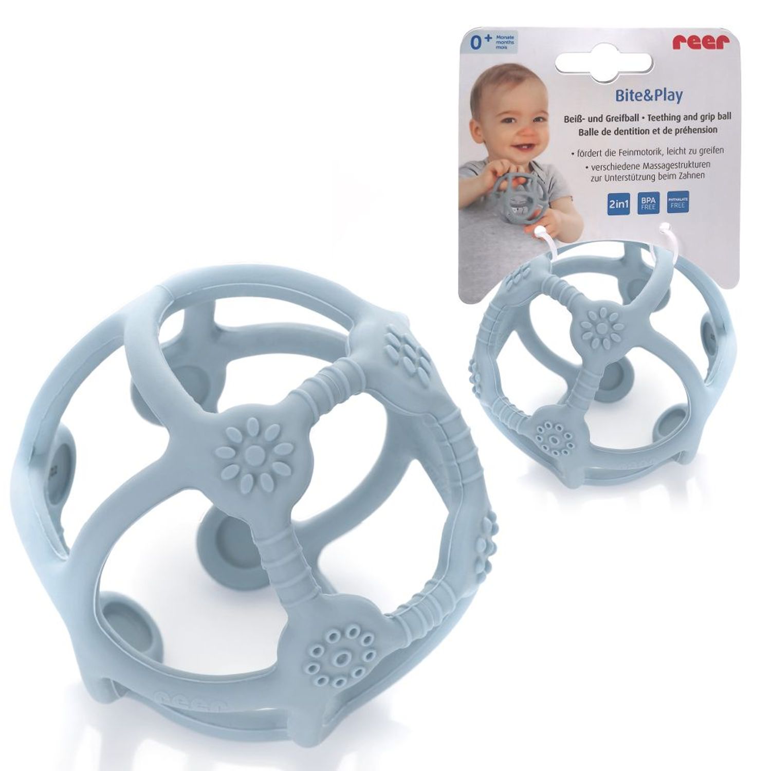 reer Bite&Play Bei&szlig;- und Greifball blau - Bild 1
