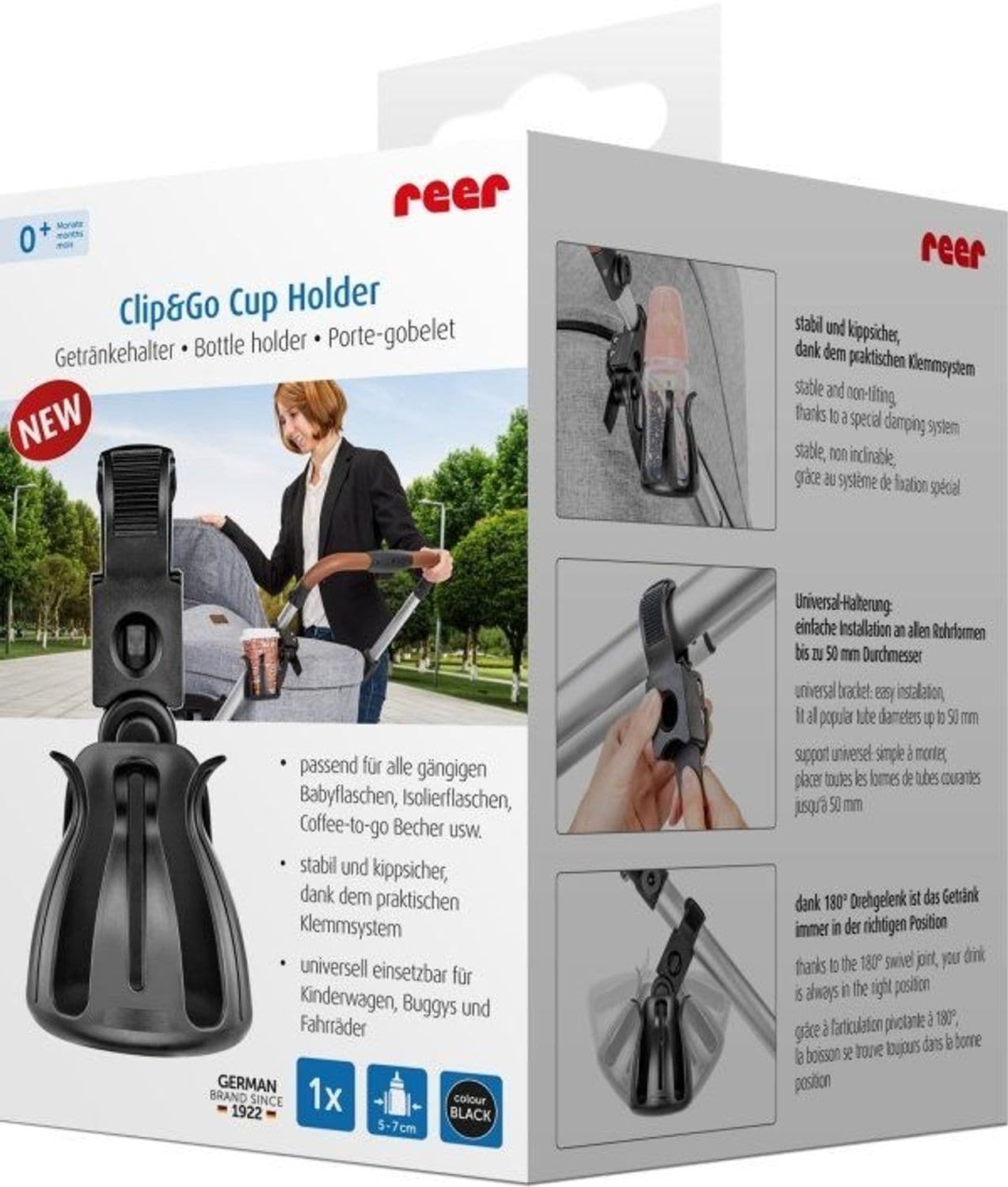 reer Clip&Go Cup Holder Getr&auml;nkehalter - Bild 1