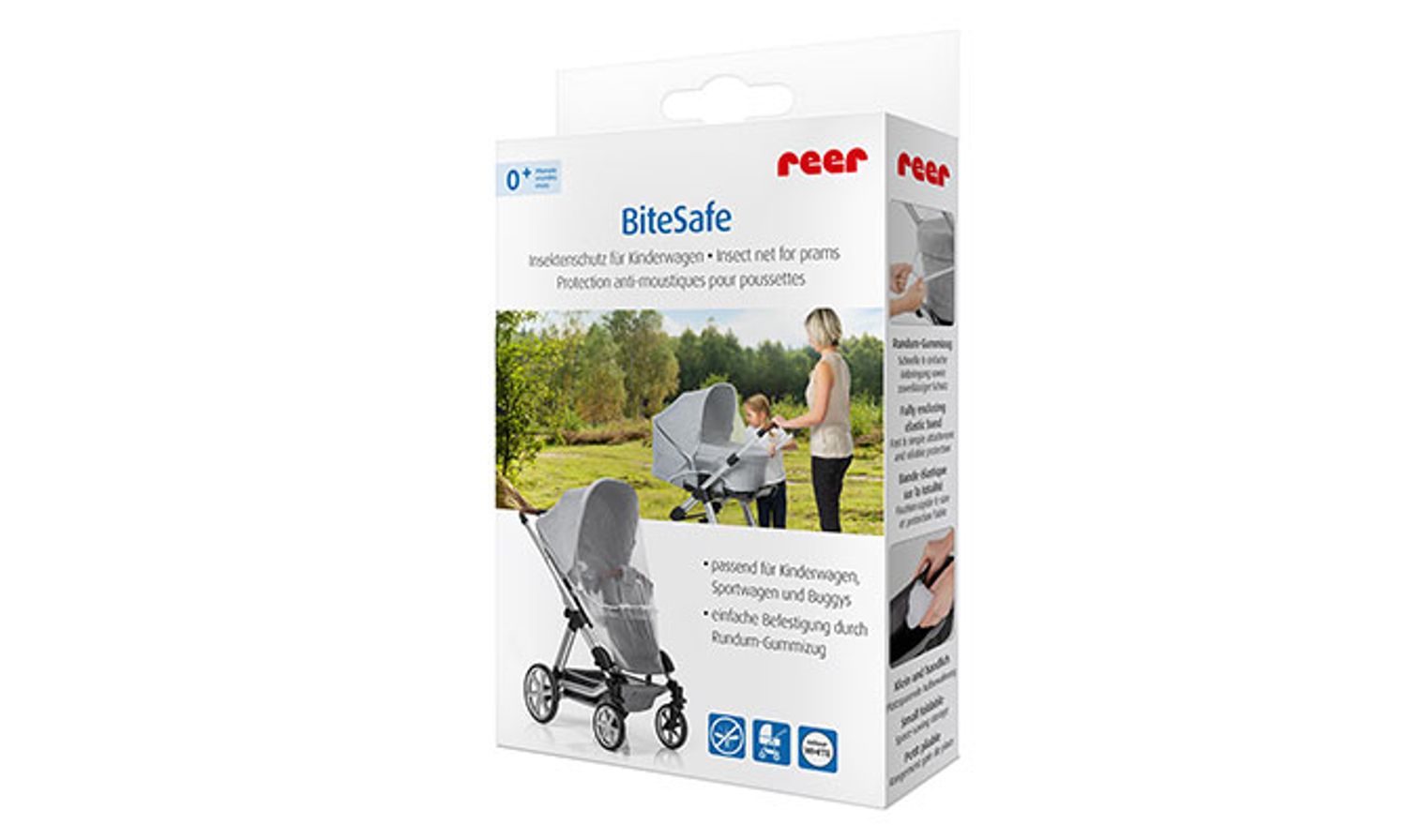 reer BiteSafe Insektenschutz f&uuml;r Kinderwagen wei&szlig; - Bild 1