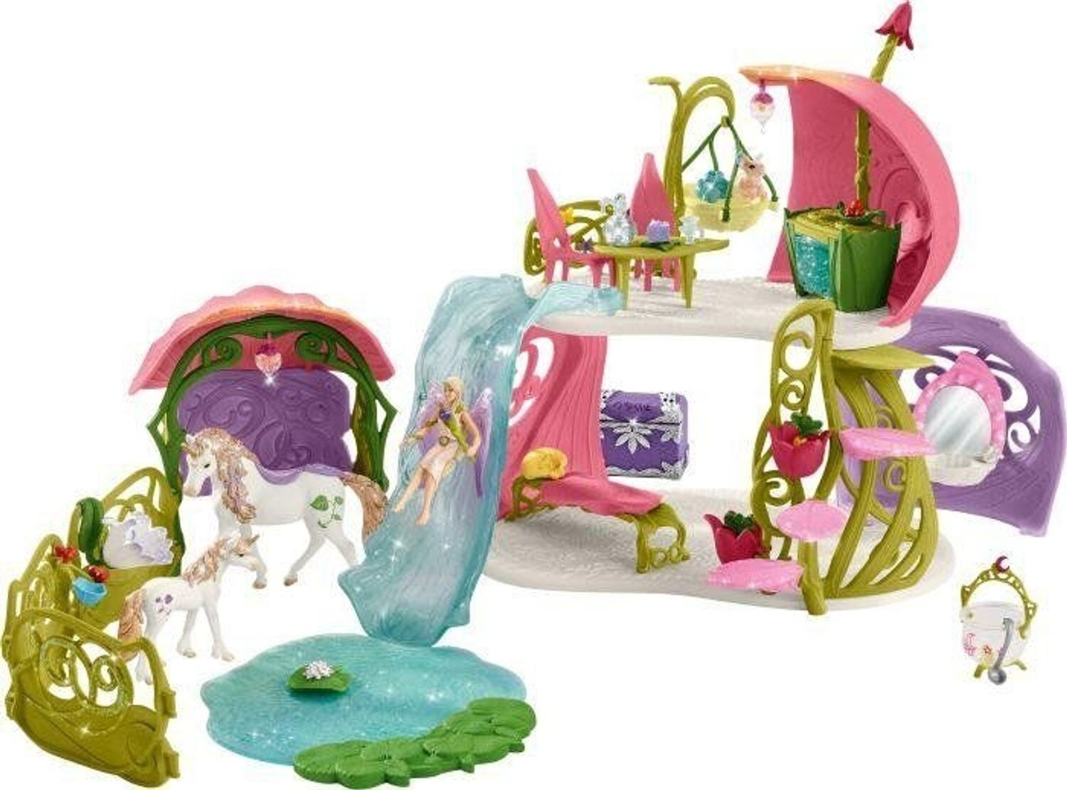 Schleich Glitzerndes Blütenhaus mit Einhörnern