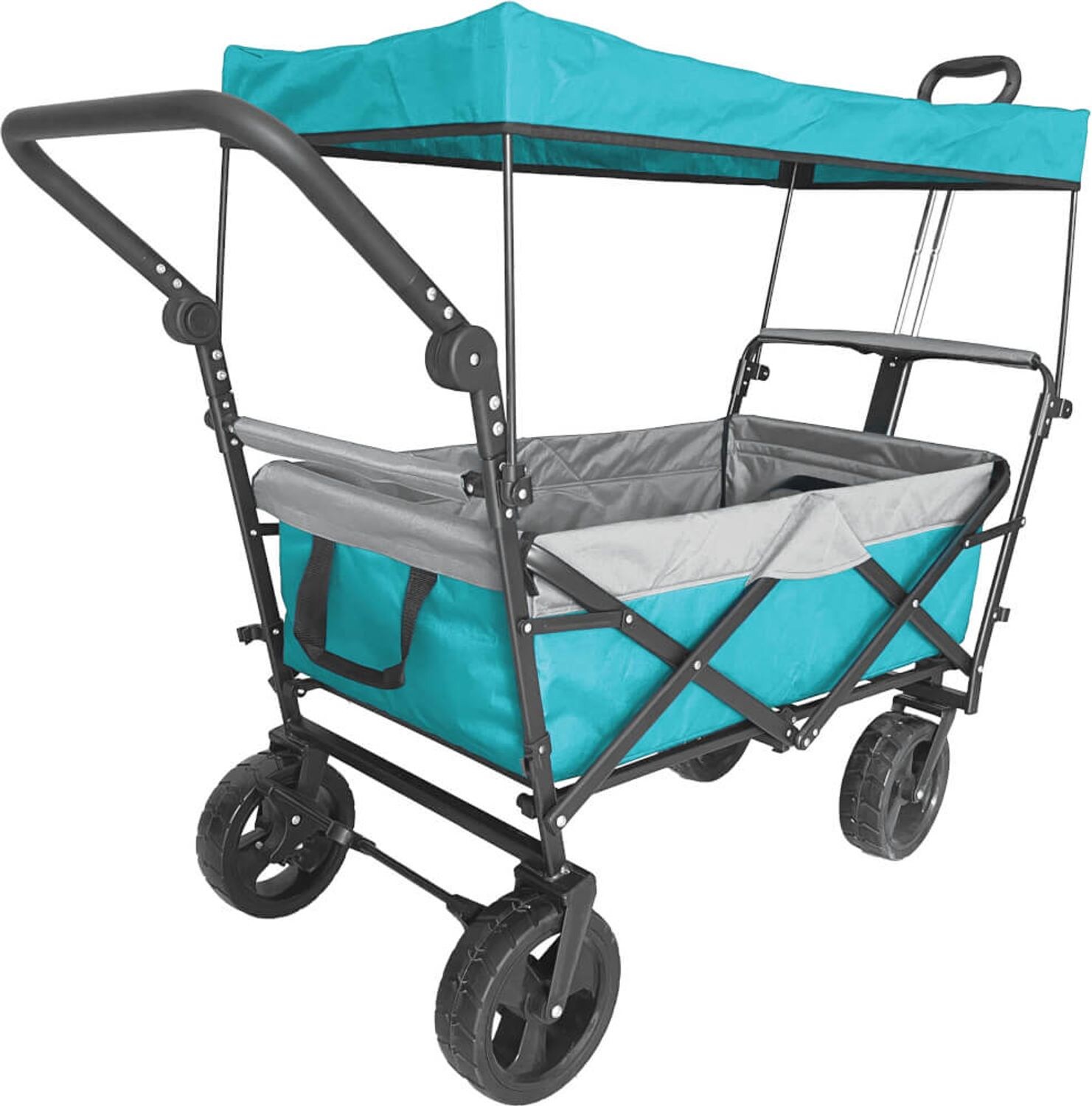 Outdoor active Bollerwagen Petrol faltbar mit Dach | 04018501107421