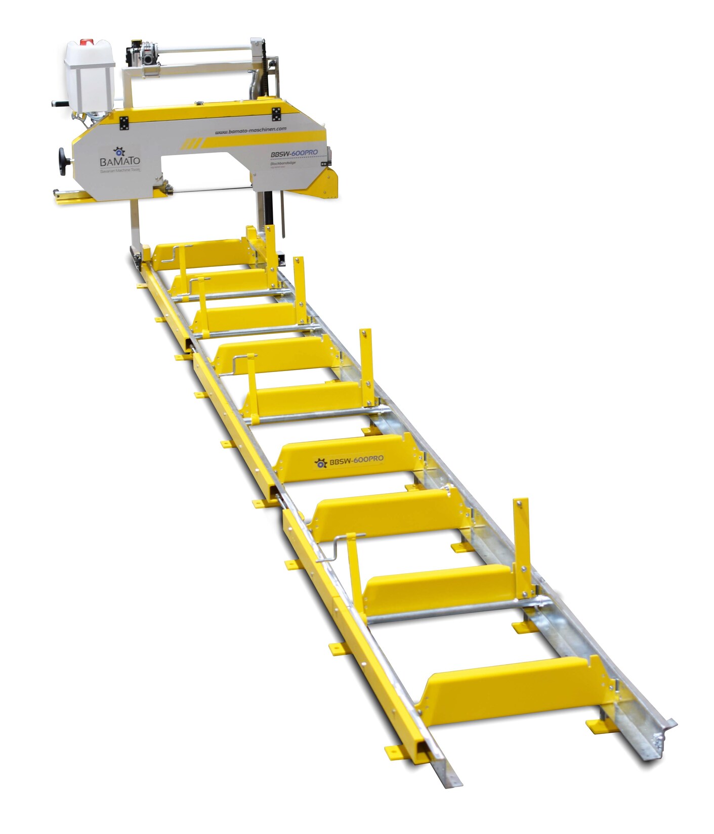 BAMATO Blockbandsäge BBSW-600PRO mit 6,9m Rollbahn und elektrischer Höhenverstellung | 04260537611834