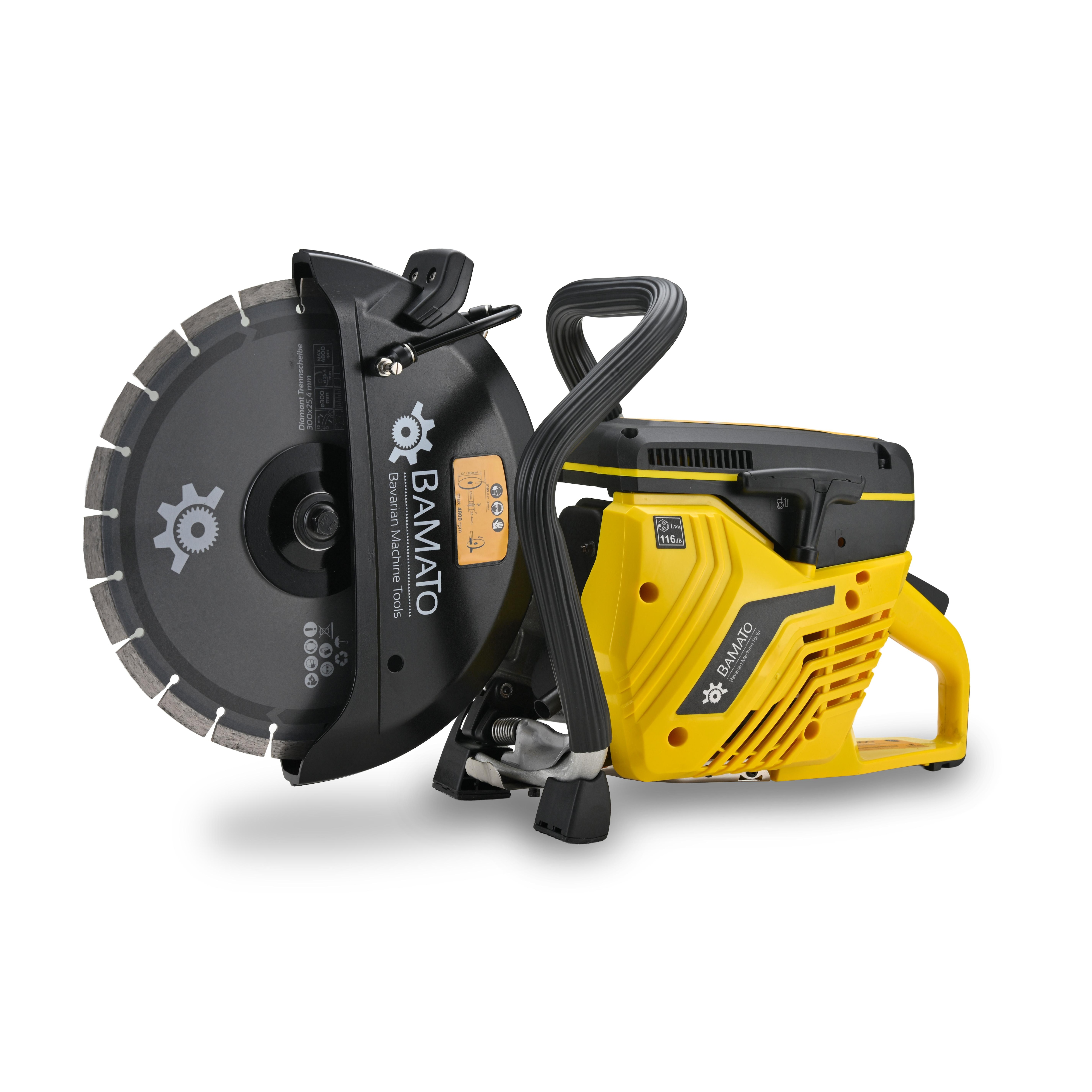 BAMATO Betontrennschneider BCC-300 Trennschneider mit 2,5 kW | 105 mm Schnitttiefe | f&uuml;r 300 mm Scheiben | Wasseranschluss f&uuml;r Nassschnitt | inkl. Diamanttrennscheibe - Bild 1