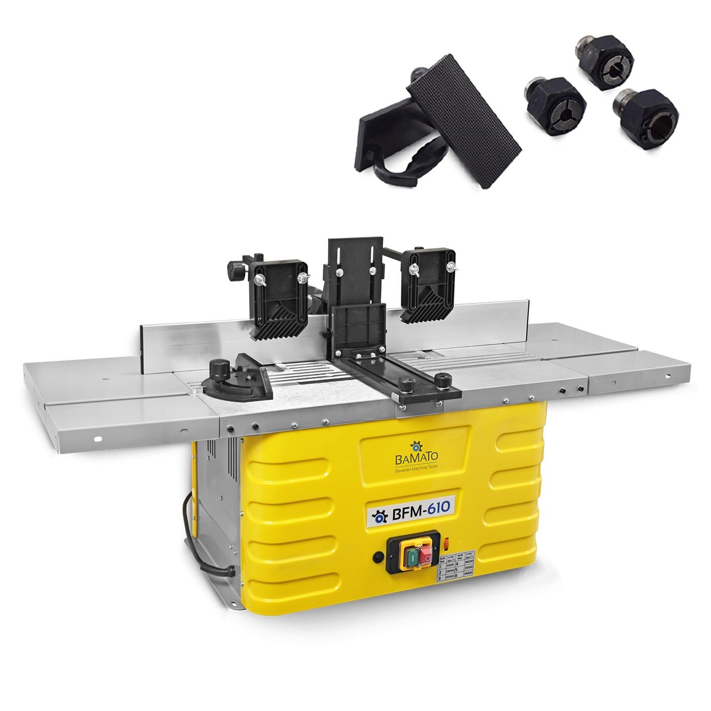 BAMATO Tischfräsmaschine BFM-610 inkl. Spannzangenset | 04260537612442
