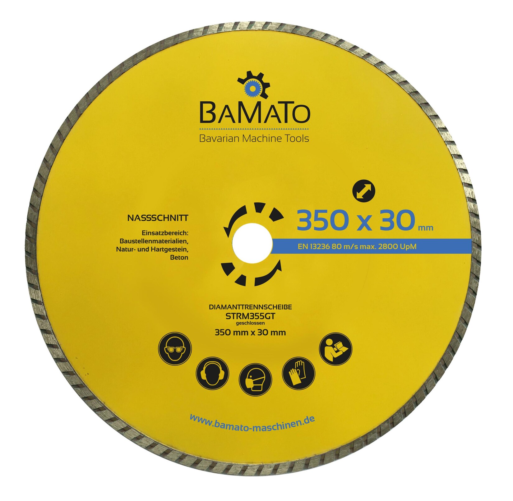 BAMATO Diamant Trennscheibe 355 x 30 mm STRM355GT | 04260537614965