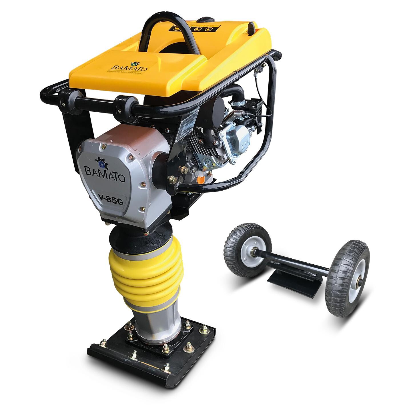 BAMATO Vibrationsstampfer V-85G mit Fahrwerk | 04260537610950