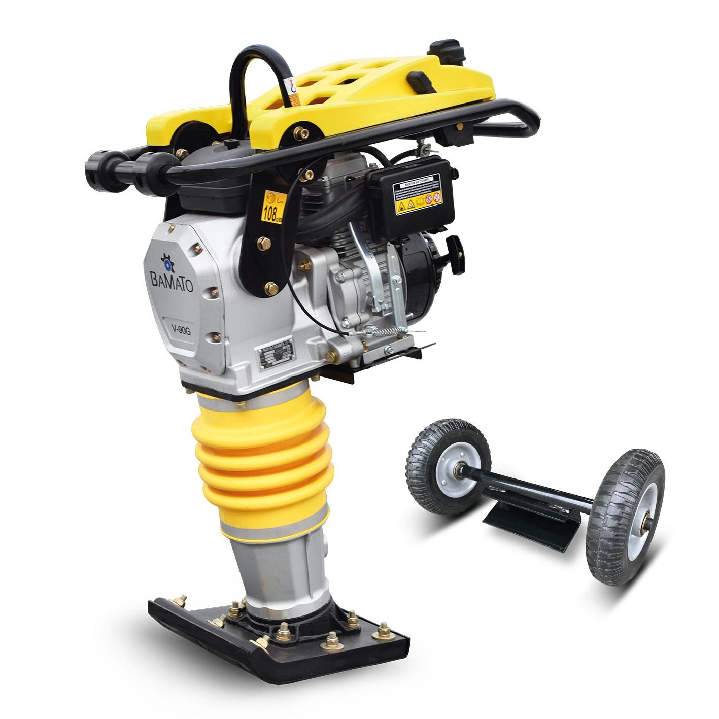BAMATO Vibrationsstampfer V-90G mit Fahrwerk | 04260537611506