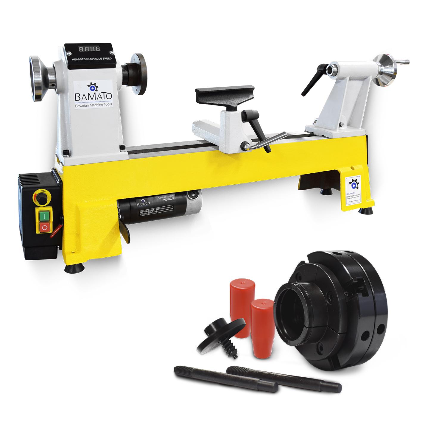 BAMATO Drechselmaschine WL-460V mit 4-Backenfutter - Bild 1