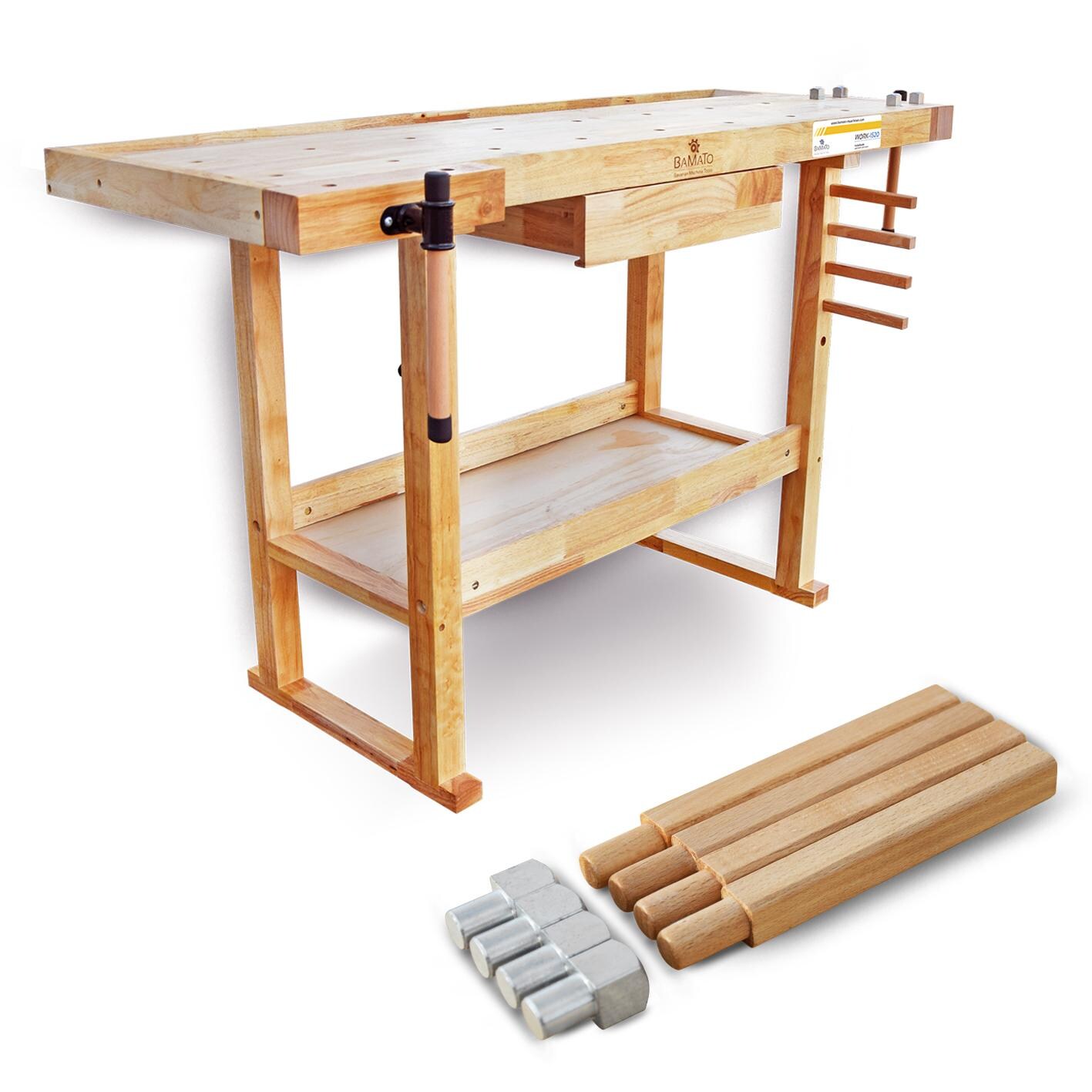 BAMATO Hobelbank WORK-1520 aus Massivholz | 04260537612718
