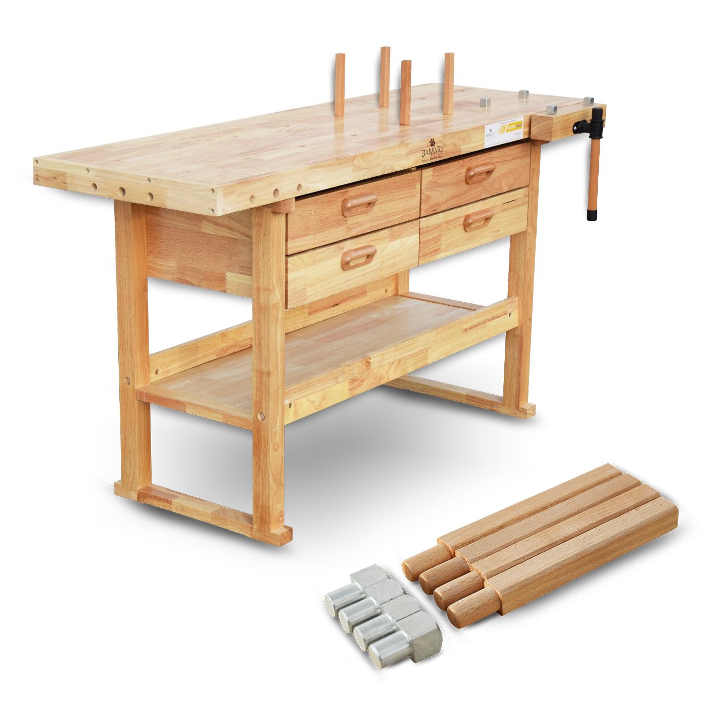 BAMATO Hobelbank WORK-1640 aus Massivholz - Bild 1