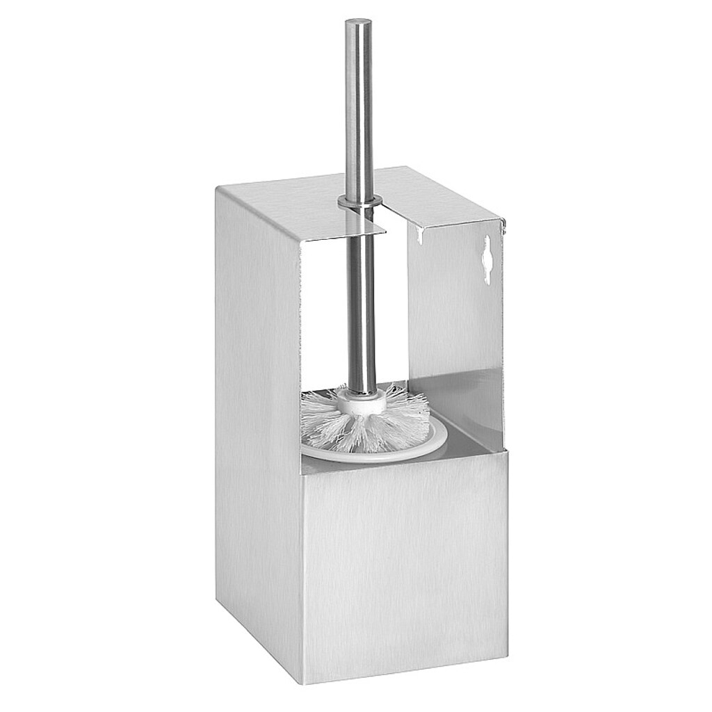 Brillantbad BIVA WC-Bürstengarnitur hängend Edelstahl matt 130x353x120 mm für Bad & WC >> zum Bohren | 04250657518021