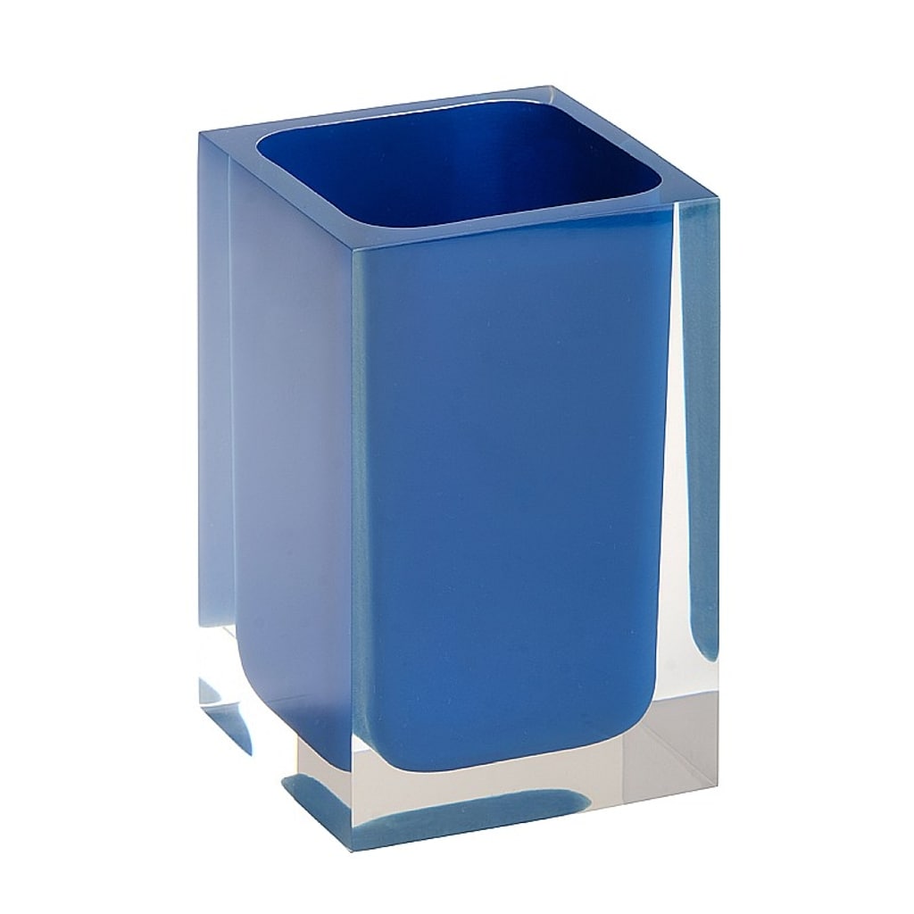 Brillantbad BISTA Glashalter Polyresin Blau 72x110x72 mm f&uuml;r Bad & K&uuml;che >> Freistehend anwendbar - Bild 1