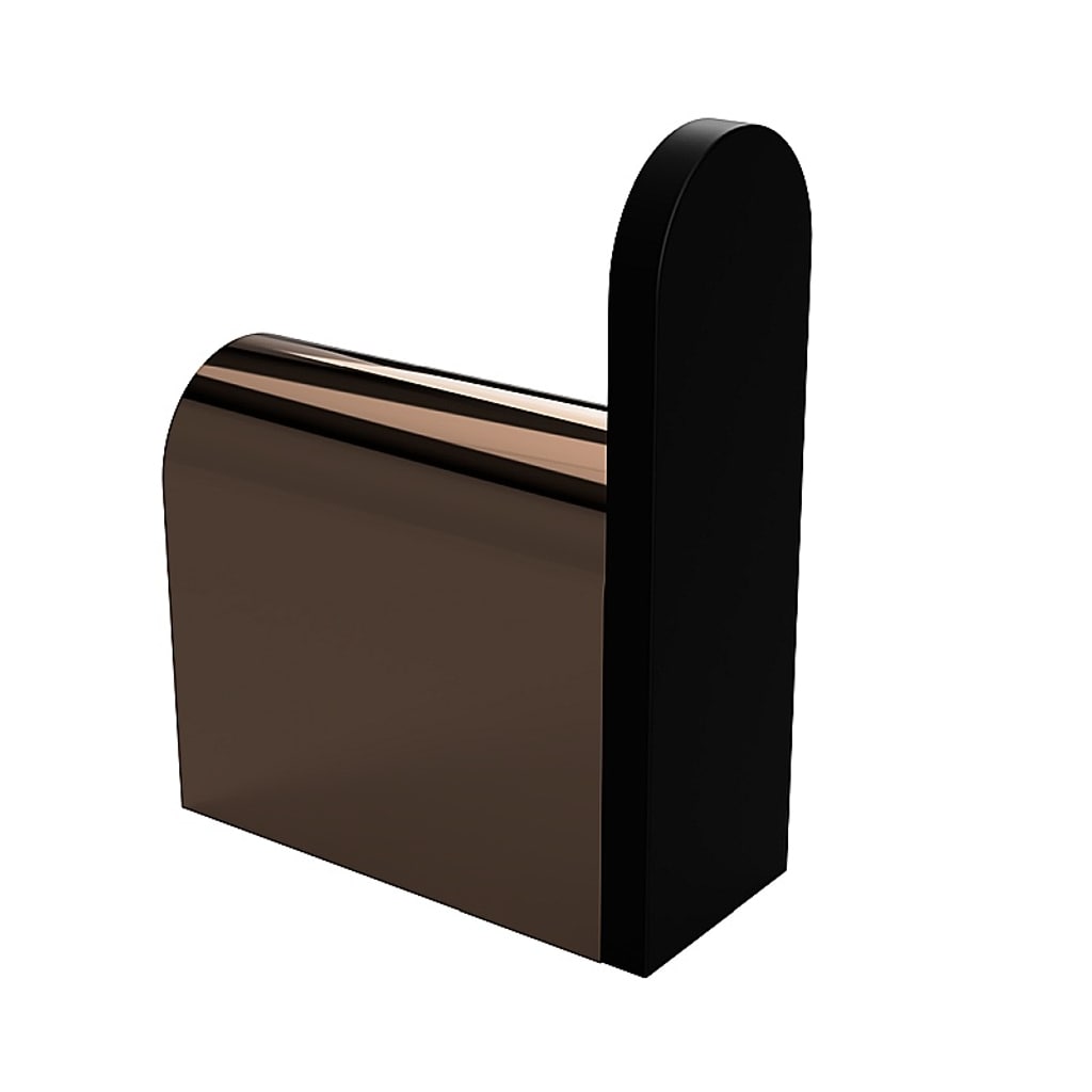 Brillantbad BALLA Kleiderhaken Messing Schwarz Kupfer 20x60x46 mm f&uuml;r Bad & K&uuml;che >> zum Bohren - Bild 1