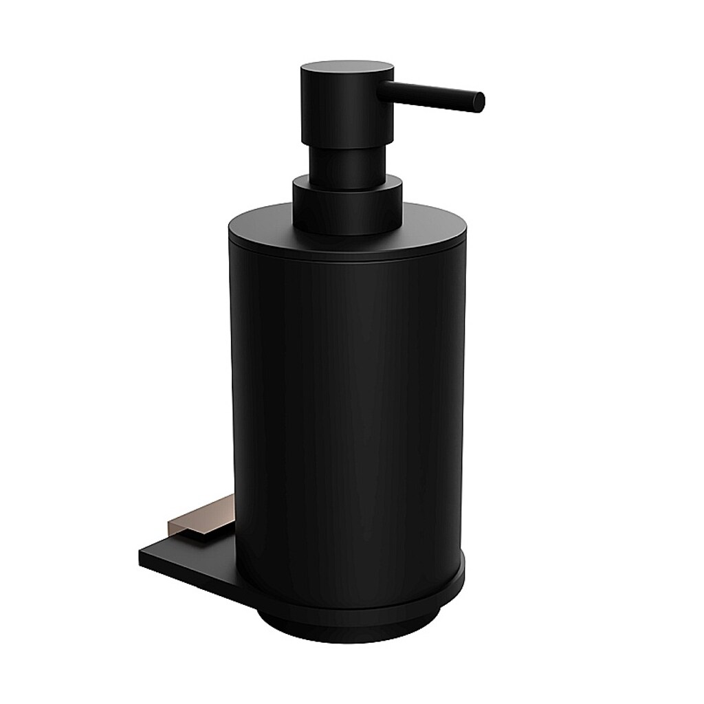 Brillantbad BALLA Seifenspender Messing Schwarz Kupfer 75x170x130 mm, 230 ml f&uuml;r Bad & K&uuml;che >> zum Bohren - Bild 1