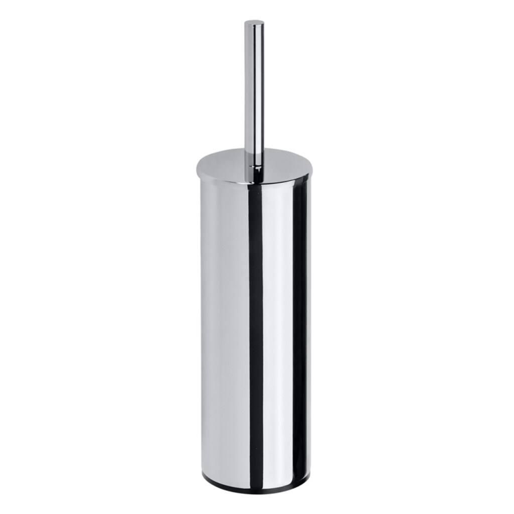 Brillantbad BOMEGA WC-Bürstengarnitur Bürste Weiß Messing Chrom poliert 95x390x105 mm für Bad & WC >> Freistehend anwendbar