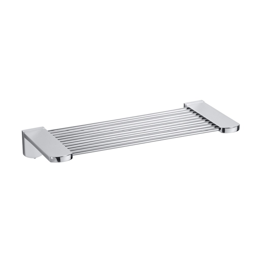 Brillantbad BOMEGA Seifenablage Messing Chrom poliert 270x40x110 mm für Bad & Küche >> zum Bohren