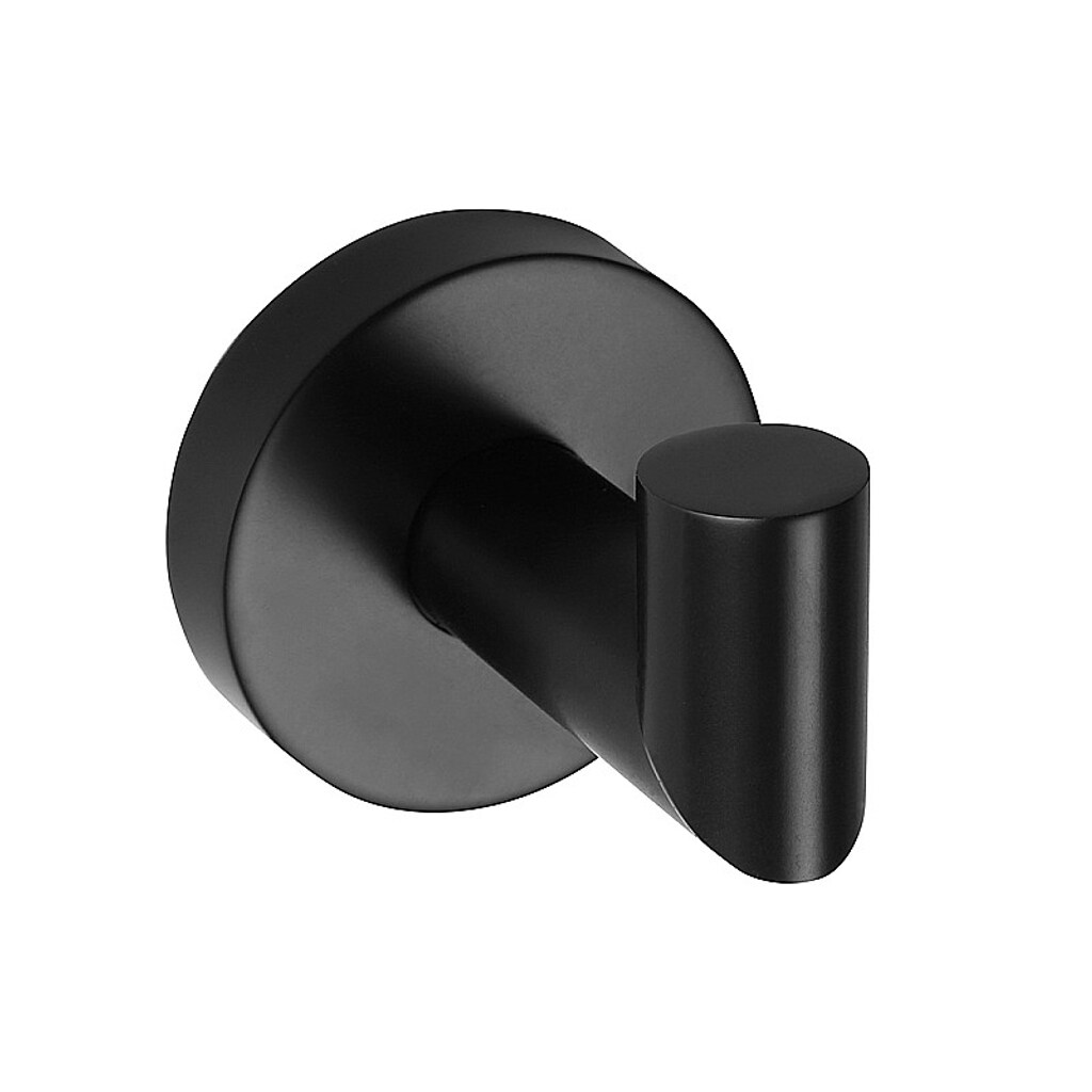 Brillantbad BARK Kleiderhaken Messing Schwarz 55x55x65 mm f&uuml;r Bad & K&uuml;che >> zum Bohren oder Kleben* - Bild 1