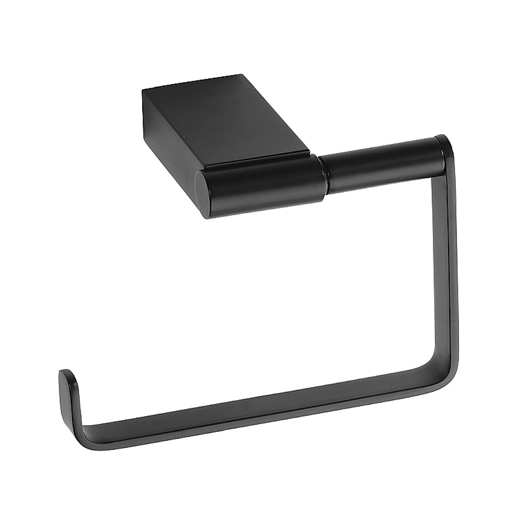 Brillantbad BERO Papierrollenhalter ohne Deckel Messing Schwarz 131x90x75 mm für Bad & WC >> zum Bohren