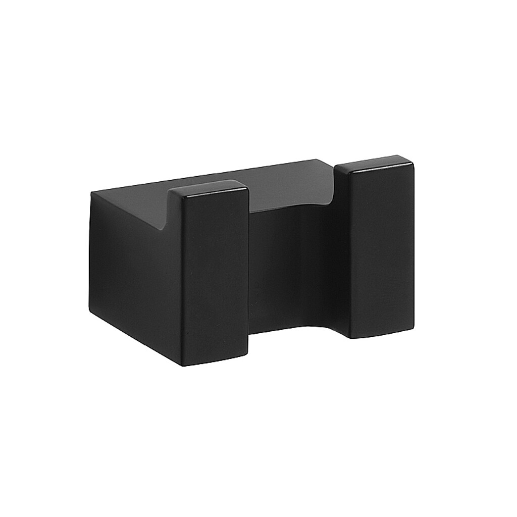 Brillantbad BERO Doppelkleiderhaken Messing Schwarz 37x26x30 mm f&uuml;r Bad & K&uuml;che >> zum Bohren - Bild 1