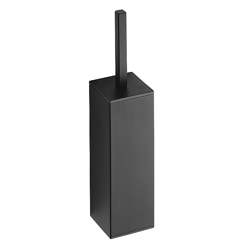 Brillantbad BERO WC-Bürstengarnitur Messing Schwarz stehend oder hängend 80x400x80 mm für Bad & WC >> zum Bohren oder Freistehend anwendbar