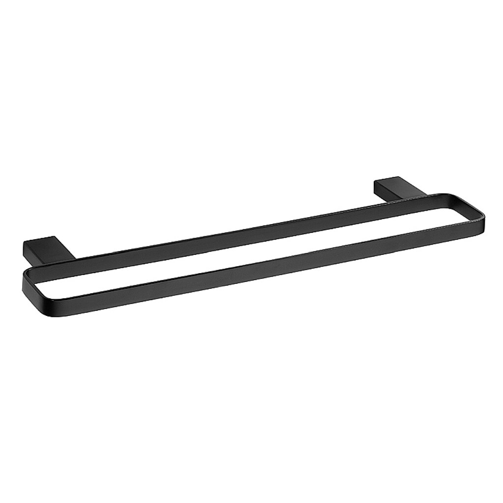 Brillantbad BERO Doppelhandtuchhalter Messing Schwarz 500x20x132 mm für Bad & Küche >> zum Bohren