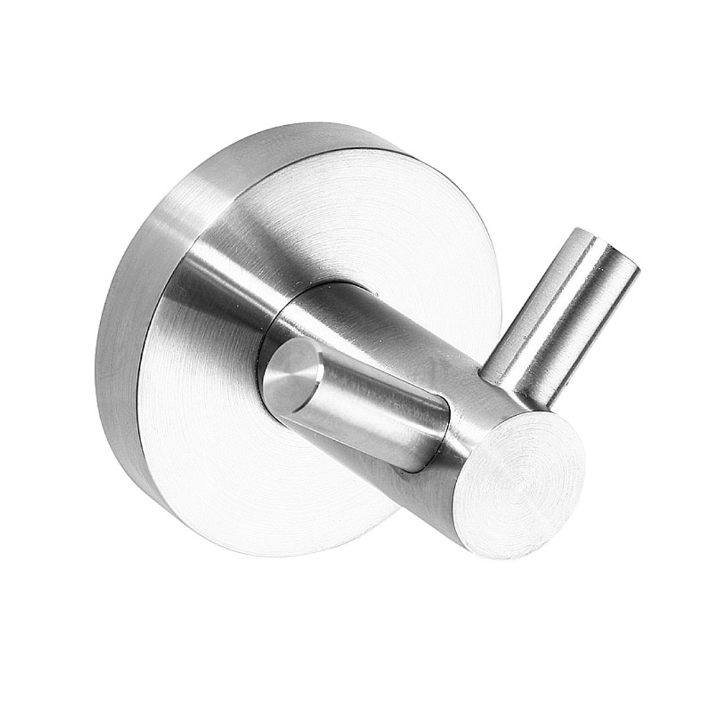 Brillantbad BEO Doppelkleiderhaken Edelstahl matt 55x55x50 mm f&uuml;r Bad & K&uuml;che >> zum Bohren oder Kleben - Bild 1