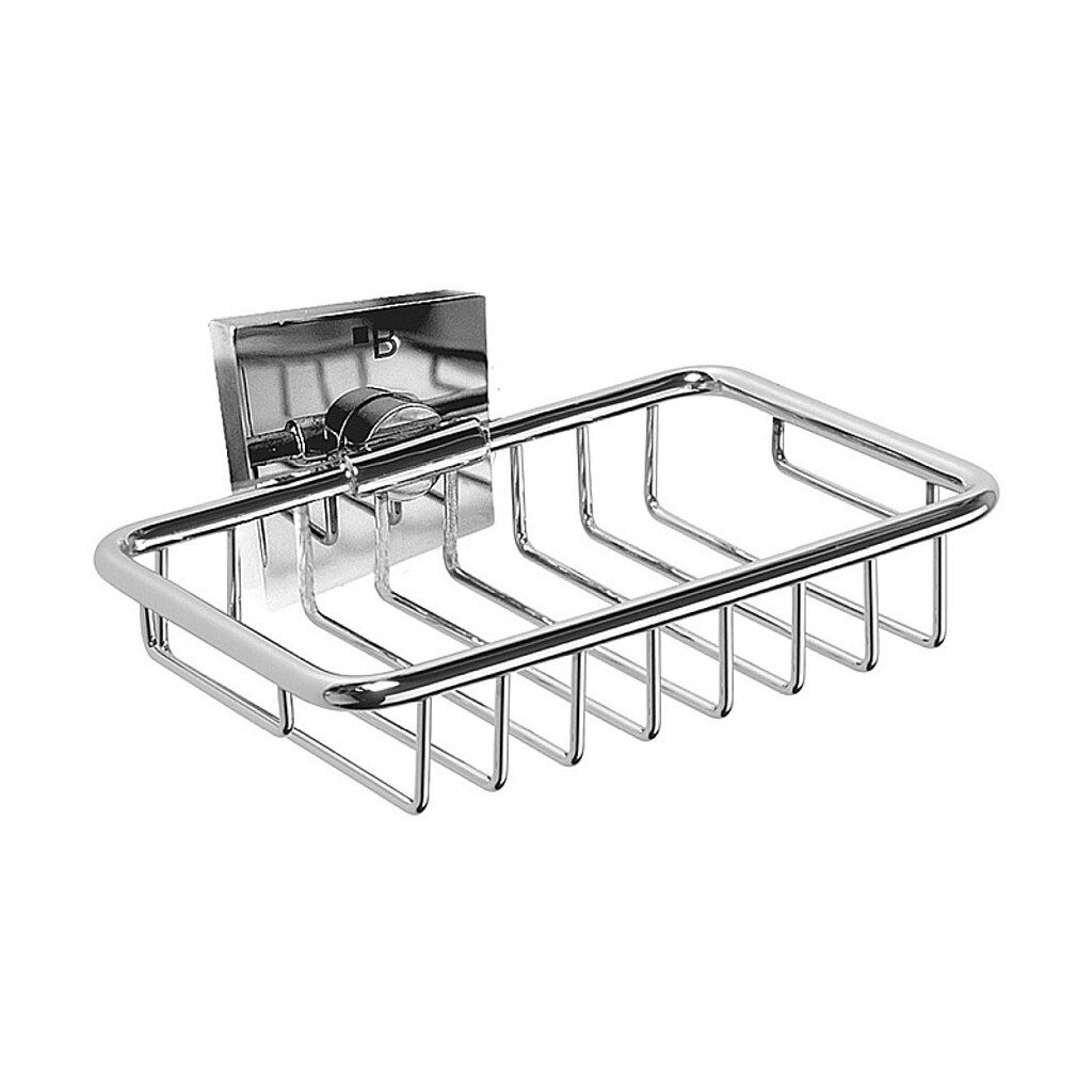 Brillantbad META Seifenkorb Messing Chrom poliert 140x52x125 mm f&uuml;r Bad & K&uuml;che >> zum Bohren oder Kleben* - Bild 1