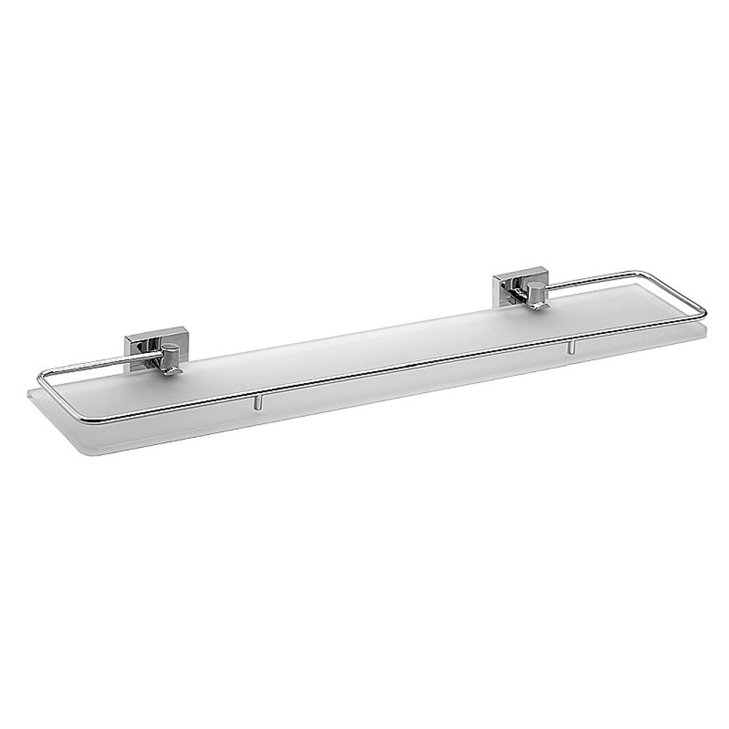 Brillantbad META Glasablage Messing Chrom poliert 600x55x130 mm für Bad & Küche >> zum Bohren