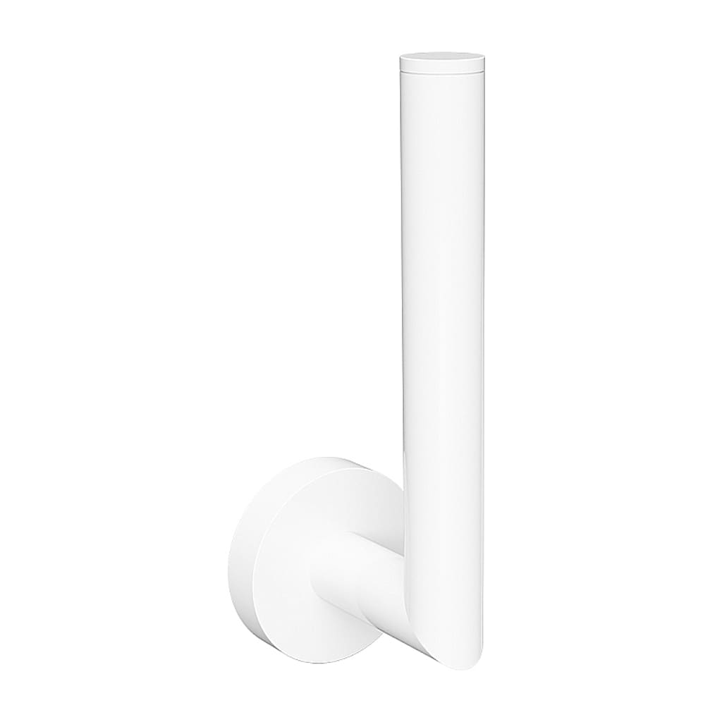Brillantbad WHITE  Reservepapierrollenhalter Messing Wei&szlig; 55x165x65 mm f&uuml;r Bad & WC >> zum Bohren oder Kleben* - Bild 1