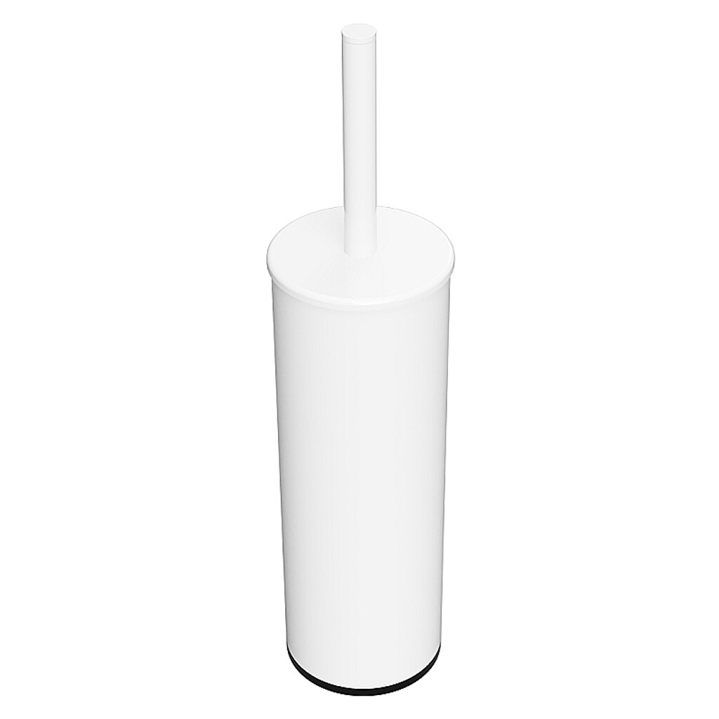 Brillantbad WHITE WC-Bürstengarnitur Messing Weiß 95x385x90 mm für Bad & WC >> zum Bohren oder Freistehend anwendbar