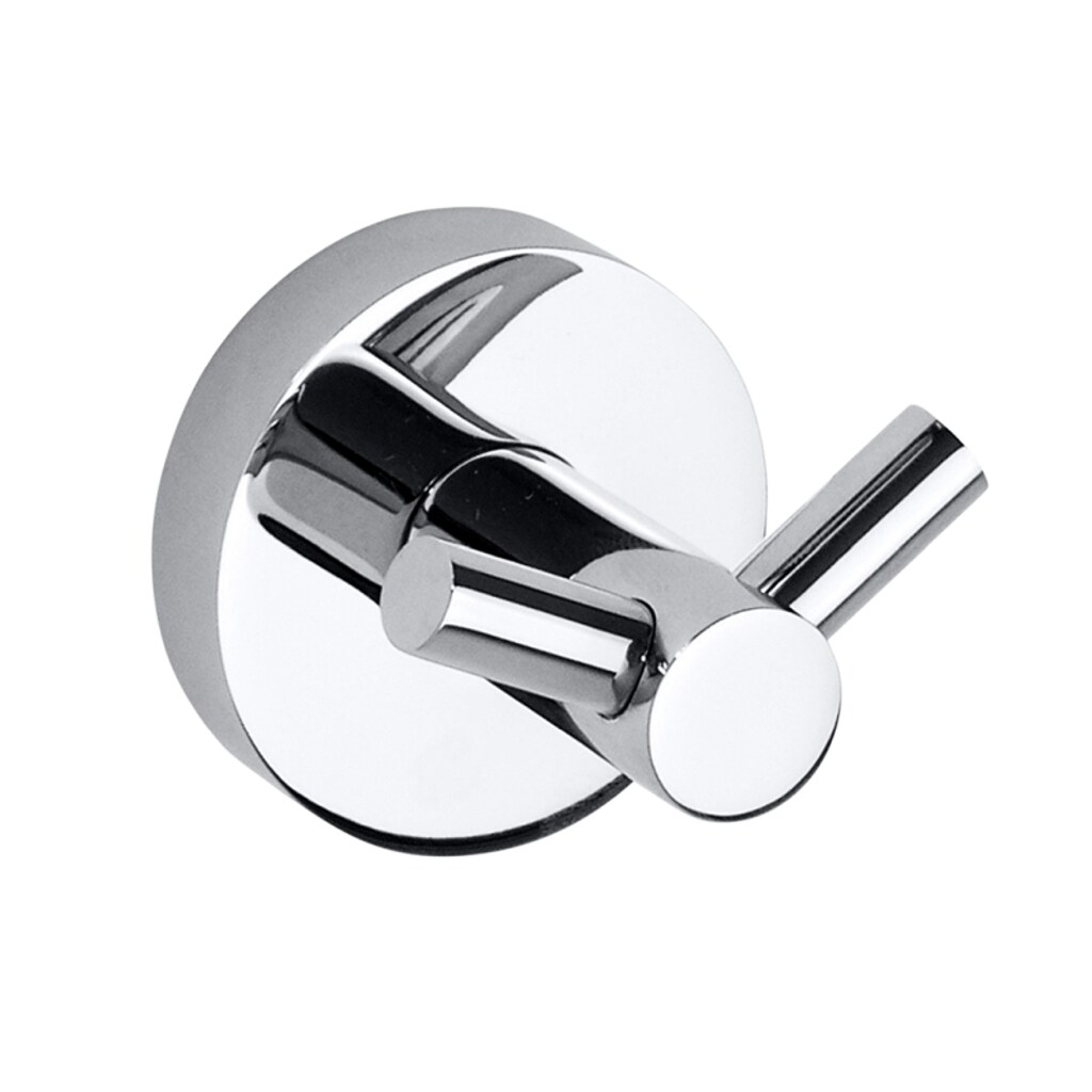 Brillantbad BOMEGA Doppelkleiderhaken Messing Chrom poliert 55x55x50 mm f&uuml;r Bad & K&uuml;che >> zum Bohren oder Kleben* - Bild 1