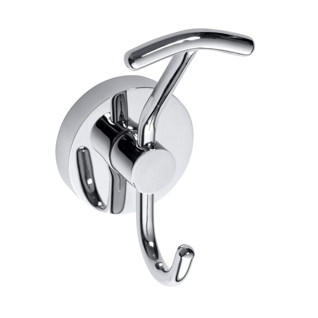 Brillantbad BOMEGA Kleiderhaken Messing Chrom poliert 55x116x60 mm f&uuml;r Bad & K&uuml;che >> zum Bohren oder Kleben* - Bild 1