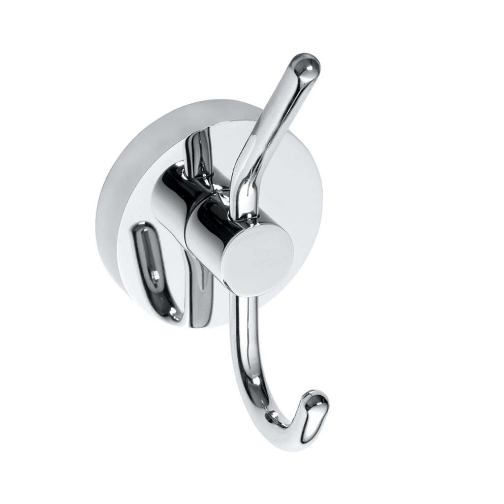 Brillantbad BOMEGA Kleiderhaken Messing Chrom poliert 55x110x60 mm f&uuml;r Bad & K&uuml;che >> zum Bohren oder Kleben* - Bild 1